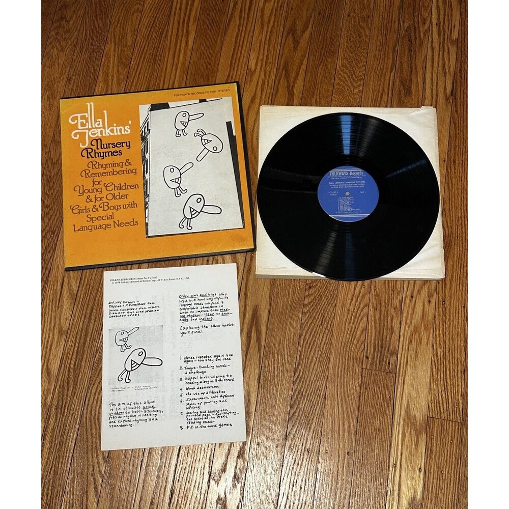 VTG Ella Jenkins Nursery Rhymes for Children w/ Special Language Needs LP Vinyl